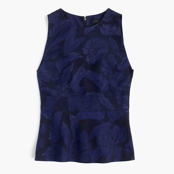 JCrew Collection floral jacquard top - Picture 1 of 7